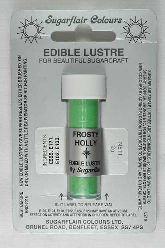 Sugarflair Edible Lustre Colour Frosty Holly